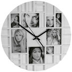 Zegar ścienny BIAŁY Z RAMKAMI