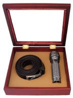 PASEK SKÓRZANY Z LATARKĄ